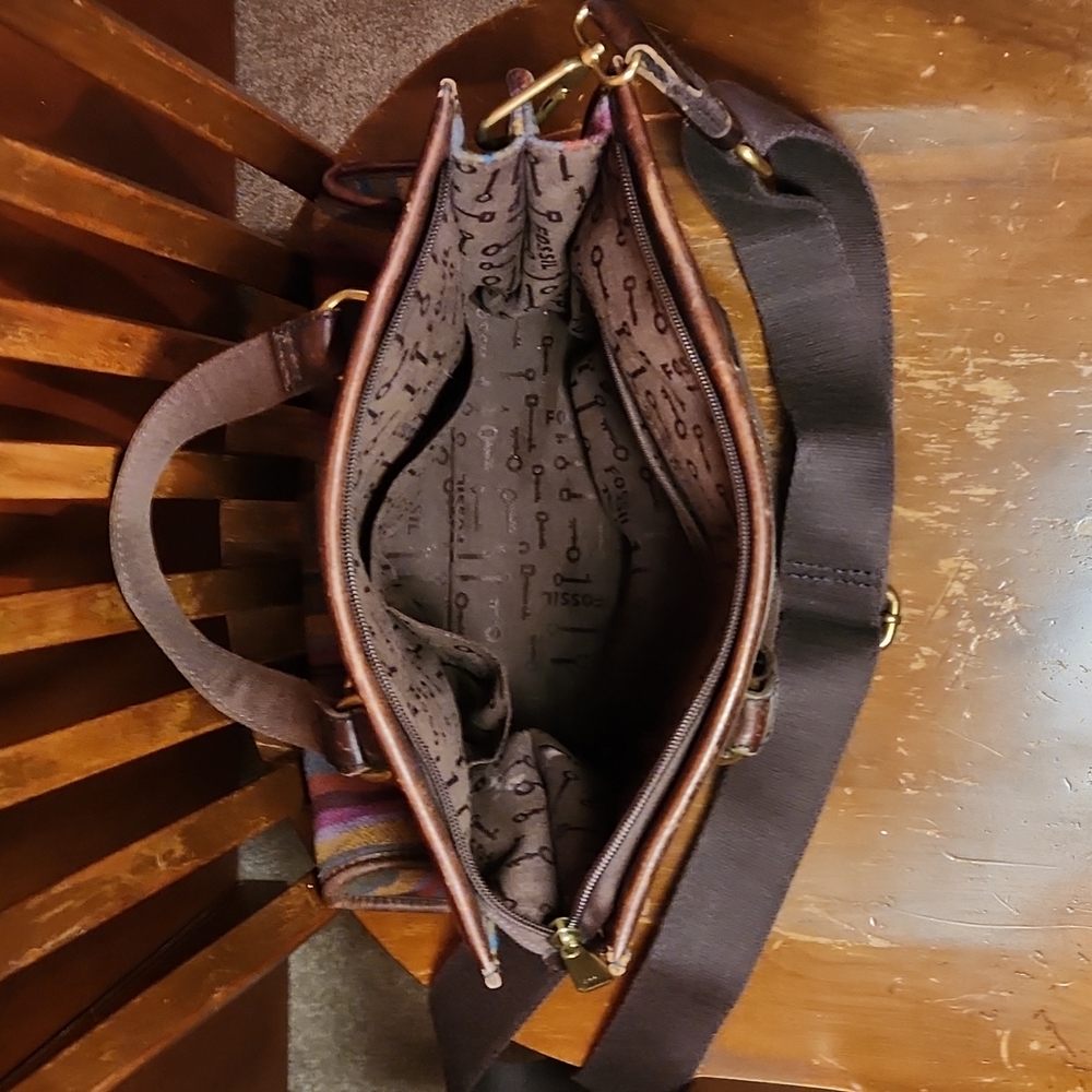 Fossil Wool and Leather Crossbody - Picture 3 of 4